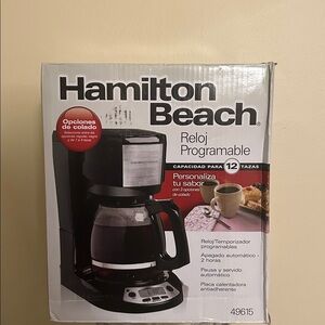 Hamilton Beach Black 12-Cup Programmable Coffee Maker